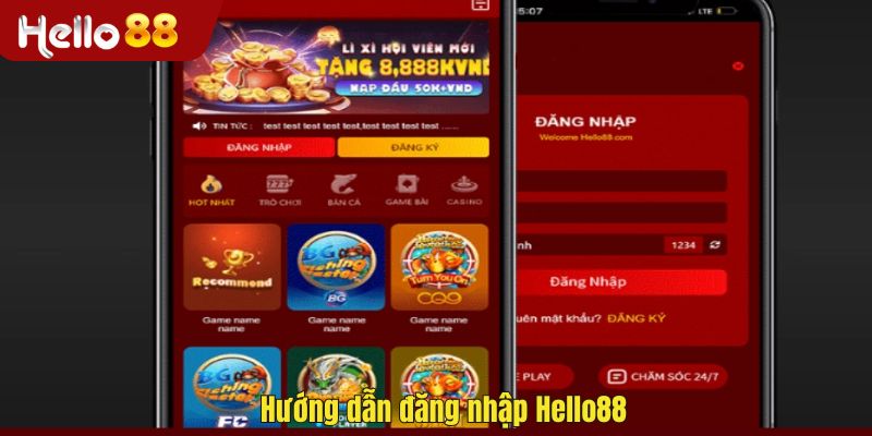 Hướng dẫn đăng nhập Hello88